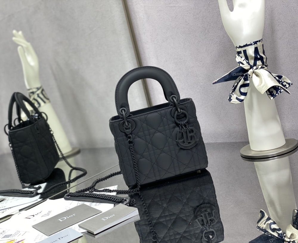 1:1 Replica Mini Lady Dior Bag Black/Jade Green/White/Beige For Women 6.5in/17cm