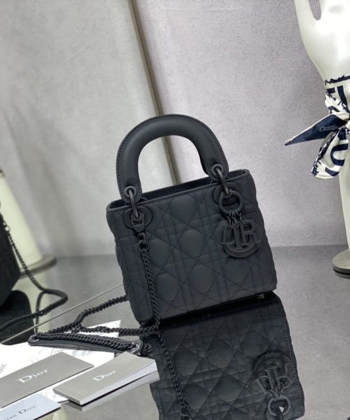 1:1 Replica Mini Lady Dior Bag Black/Jade Green/White/Beige For Women 6.5in/17cm