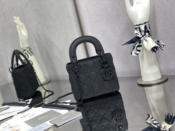 1:1 Replica Mini Lady Dior Bag Black/Jade Green/White/Beige For Women 6.5in/17cm