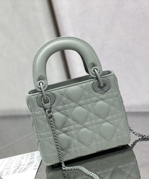 1:1 Replica Mini Lady Dior Bag Black/Jade Green/White/Beige For Women 6.5in/17cm