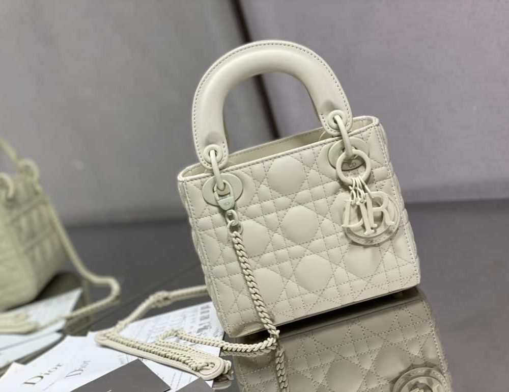 1:1 Replica Mini Lady Dior Bag Black/Jade Green/White/Beige For Women 6.5in/17cm