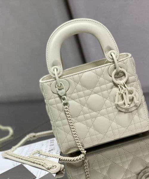 1:1 Replica Mini Lady Dior Bag Black/Jade Green/White/Beige For Women 6.5in/17cm