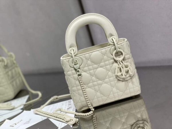 1:1 Replica Mini Lady Dior Bag Black/Jade Green/White/Beige For Women 6.5in/17cm