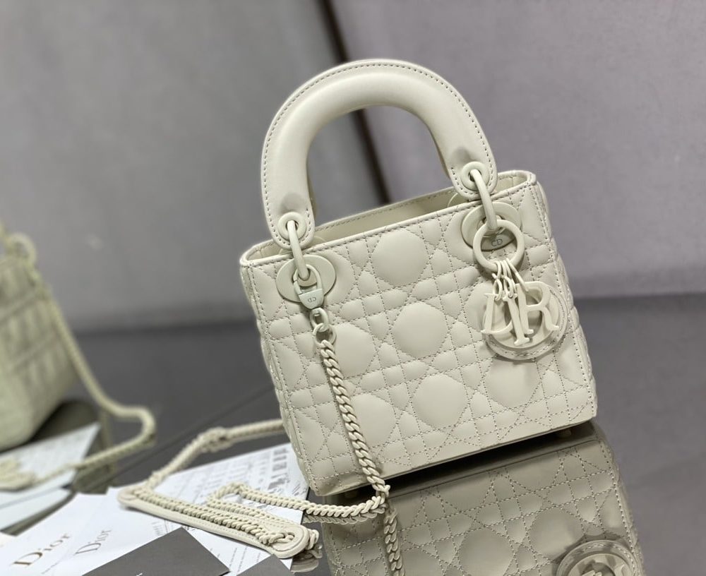 1:1 Replica Mini Lady Dior Bag Black/Jade Green/White/Beige For Women 6.5in/17cm