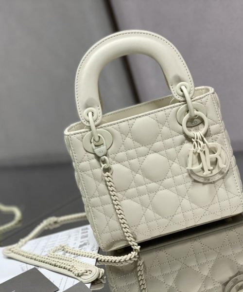 1:1 Replica Mini Lady Dior Bag Black/Jade Green/White/Beige For Women 6.5in/17cm