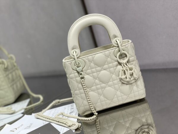 1:1 Replica Mini Lady Dior Bag Black/Jade Green/White/Beige For Women 6.5in/17cm