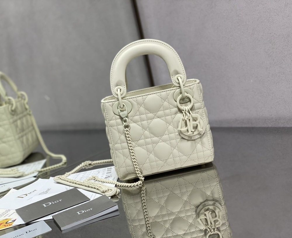 1:1 Replica Mini Lady Dior Bag Black/Jade Green/White/Beige For Women 6.5in/17cm