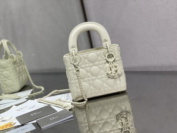 1:1 Replica Mini Lady Dior Bag Black/Jade Green/White/Beige For Women 6.5in/17cm