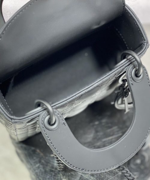 1:1 Replica Mini Lady Dior Bag Black/Jade Green/White/Beige For Women 6.5in/17cm