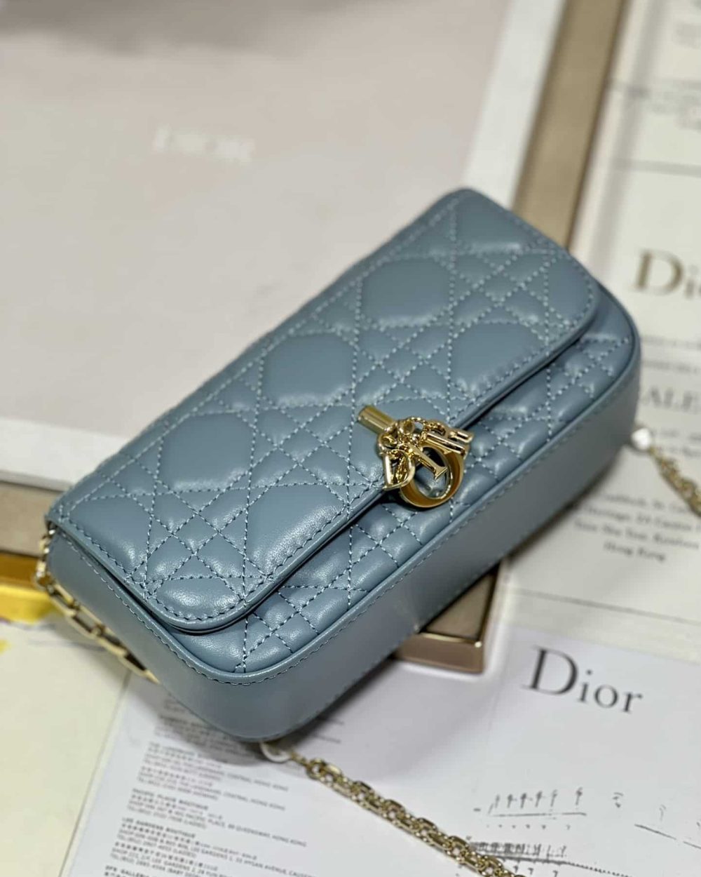 1:1 Replica Mini Miss Dior Bag White/ Black/ Blue/ Light Purple For Women 7 in/18.cm