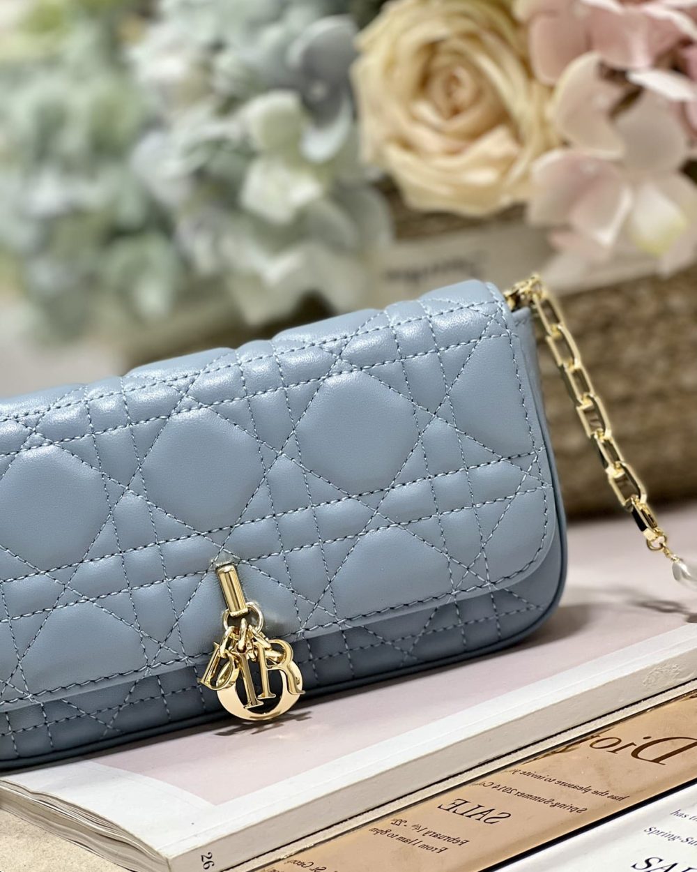 1:1 Replica Mini Miss Dior Bag White/ Black/ Blue/ Light Purple For Women 7 in/18.cm