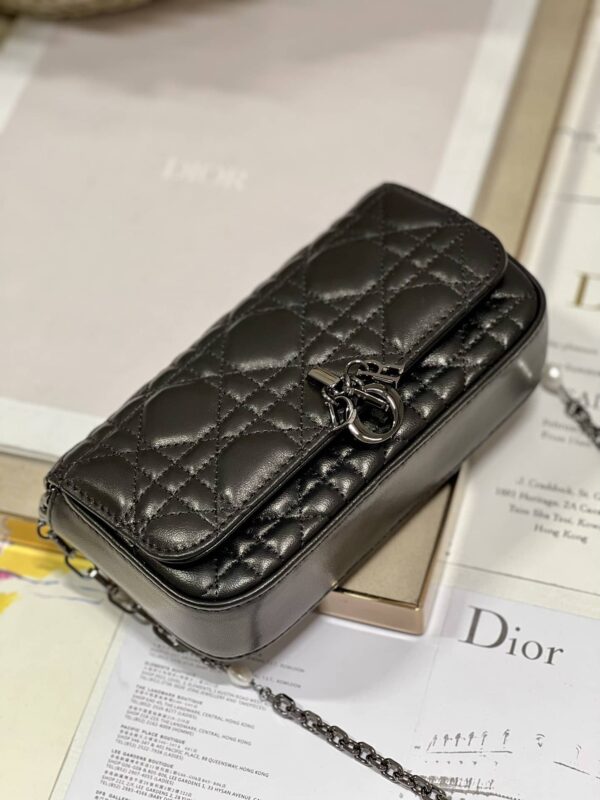 1:1 Replica Mini Miss Dior Bag White/ Black For Women 7 in/ 18.5cm