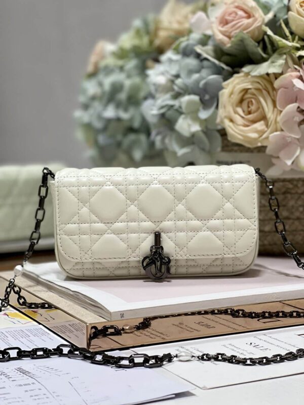 1:1 Replica Mini Miss Dior Bag White/ Black For Women 7 in/ 18.5cm