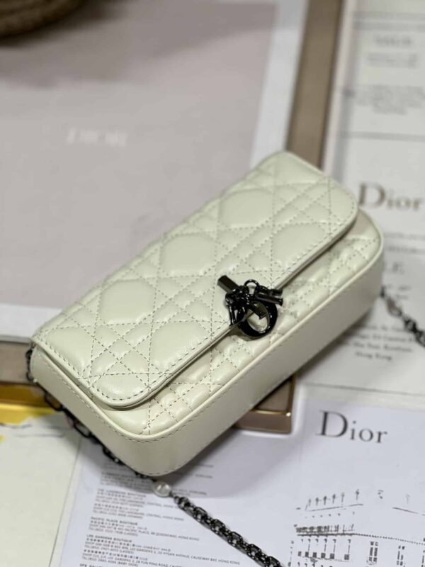 1:1 Replica Mini Miss Dior Bag White/ Black For Women 7 in/ 18.5cm