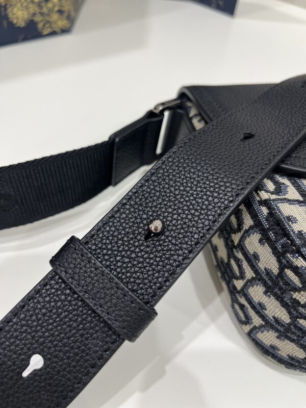 1:1 Replica Mini Saddle Bag With Strap Black For Women 9in/23cm 1ADPO049YKS_H27E