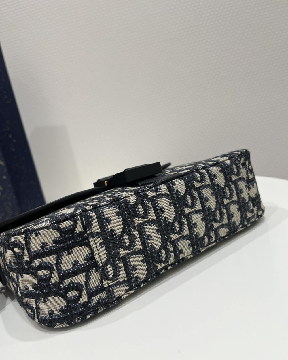 1:1 Replica Mini Saddle Bag With Strap Black For Women 9in/23cm 1ADPO049YKS_H27E