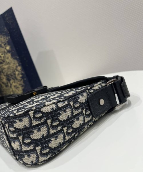 1:1 Replica Mini Saddle Bag With Strap Black For Women 9in/23cm 1ADPO049YKS_H27E