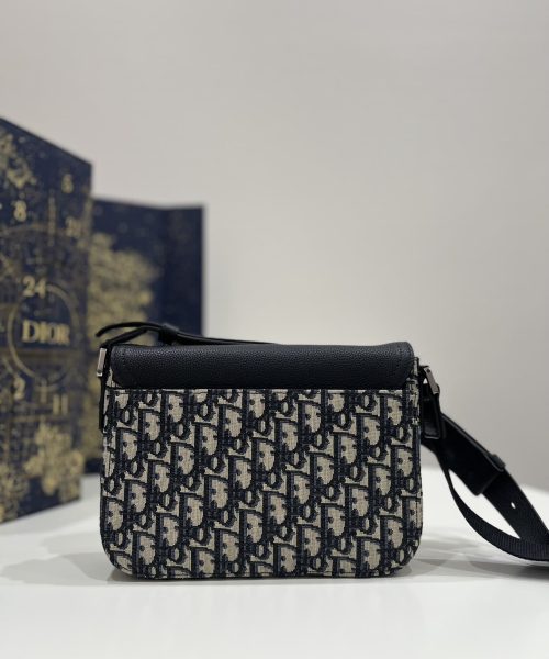 1:1 Replica Mini Saddle Bag With Strap Black For Women 9in/23cm 1ADPO049YKS_H27E