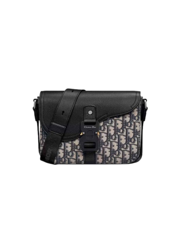 1:1 Replica Mini Saddle Bag With Strap Black For Women 9in/23cm 1ADPO049YKS_H27E
