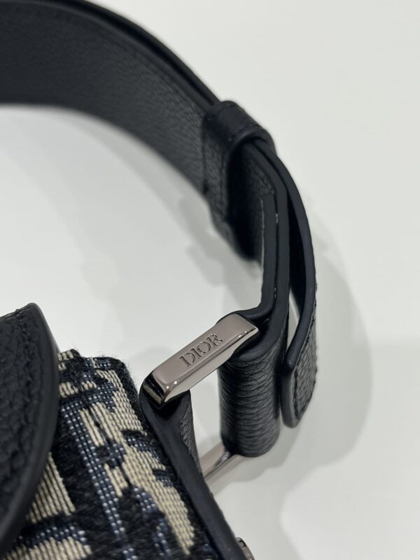 1:1 Replica Mini Saddle Bag With Strap Black For Women 9in/23cm 1ADPO049YKS_H27E