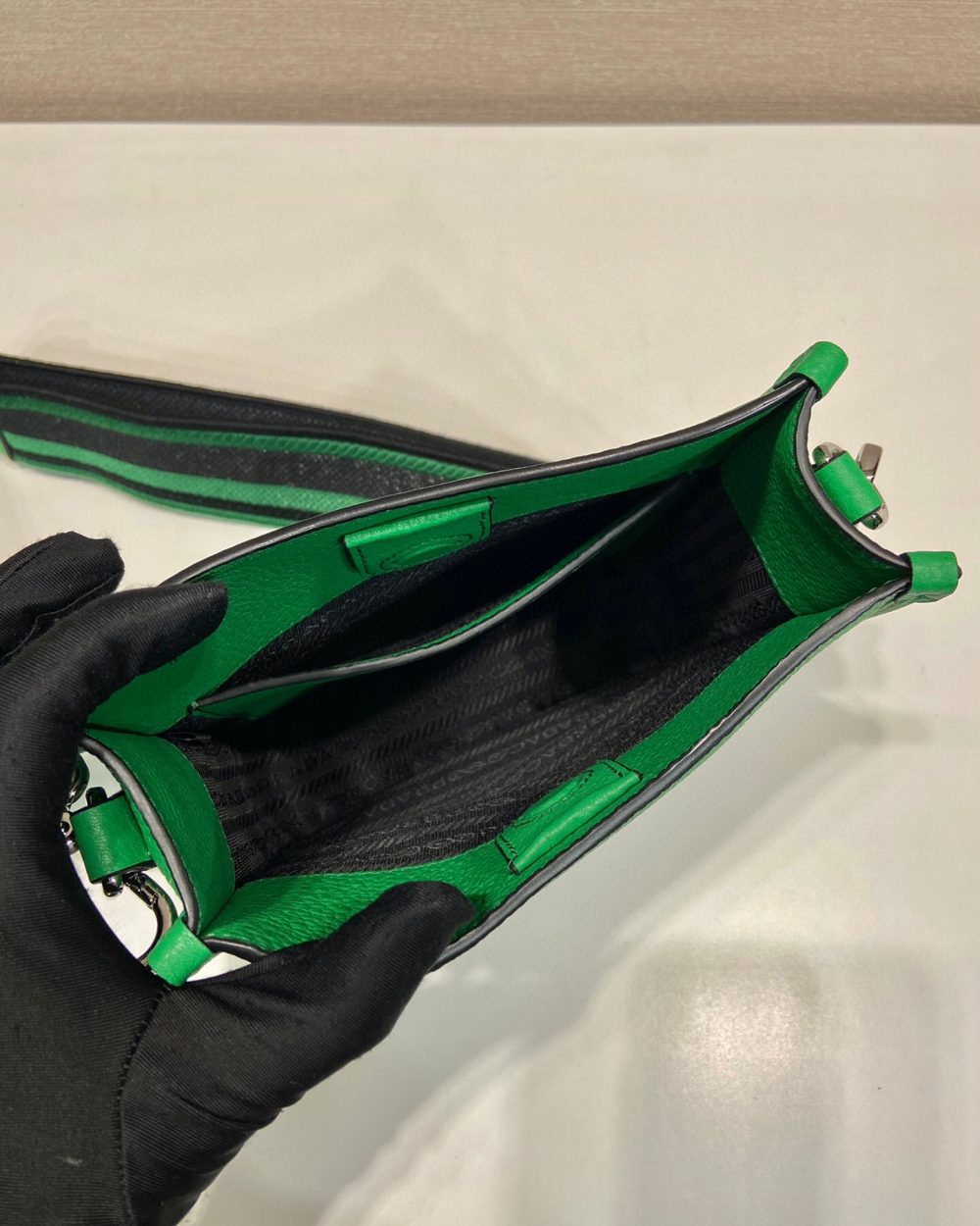 Mini Shoulder Bag In Green For Women 7.8 in/20cm 1BH191_2DKV_F0YFM_V_3OO