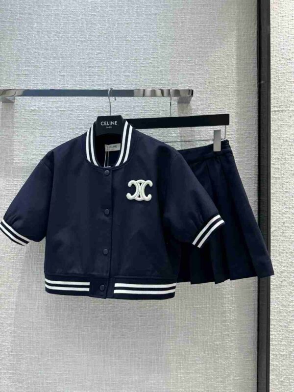 Mini Skirt And Chelsea Teddy Jacket Navy Blue For Women