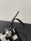 1:1 Replica Mini Sunshine Shopper Two-Tone Mini Bag Black And White For Women 7in/18cm