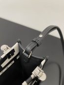 1:1 Replica Mini Sunshine Shopper Two-Tone Mini Bag Black And White For Women 7in/18cm