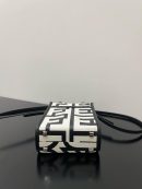 1:1 Replica Mini Sunshine Shopper Two-Tone Mini Bag Black And White For Women 7in/18cm
