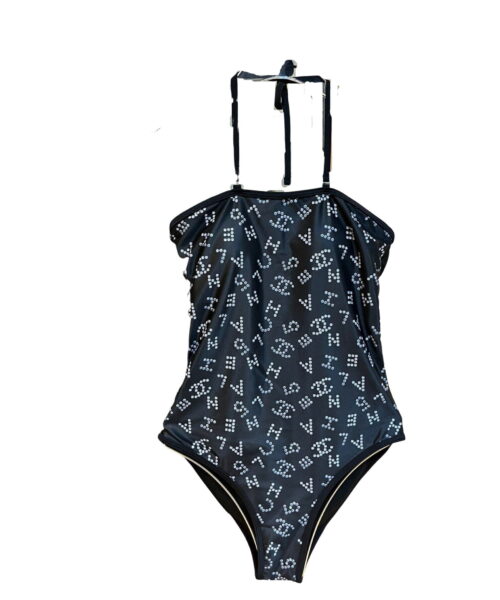 Monochrome Logo Runway One- Swimsuit Rec1255 Black For Women
