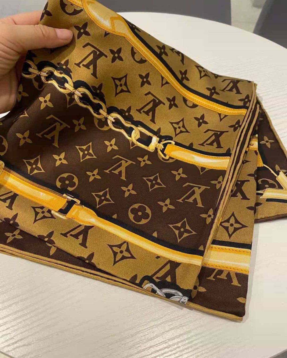 Monogram Confidential Square 90 Brown For Women M78666