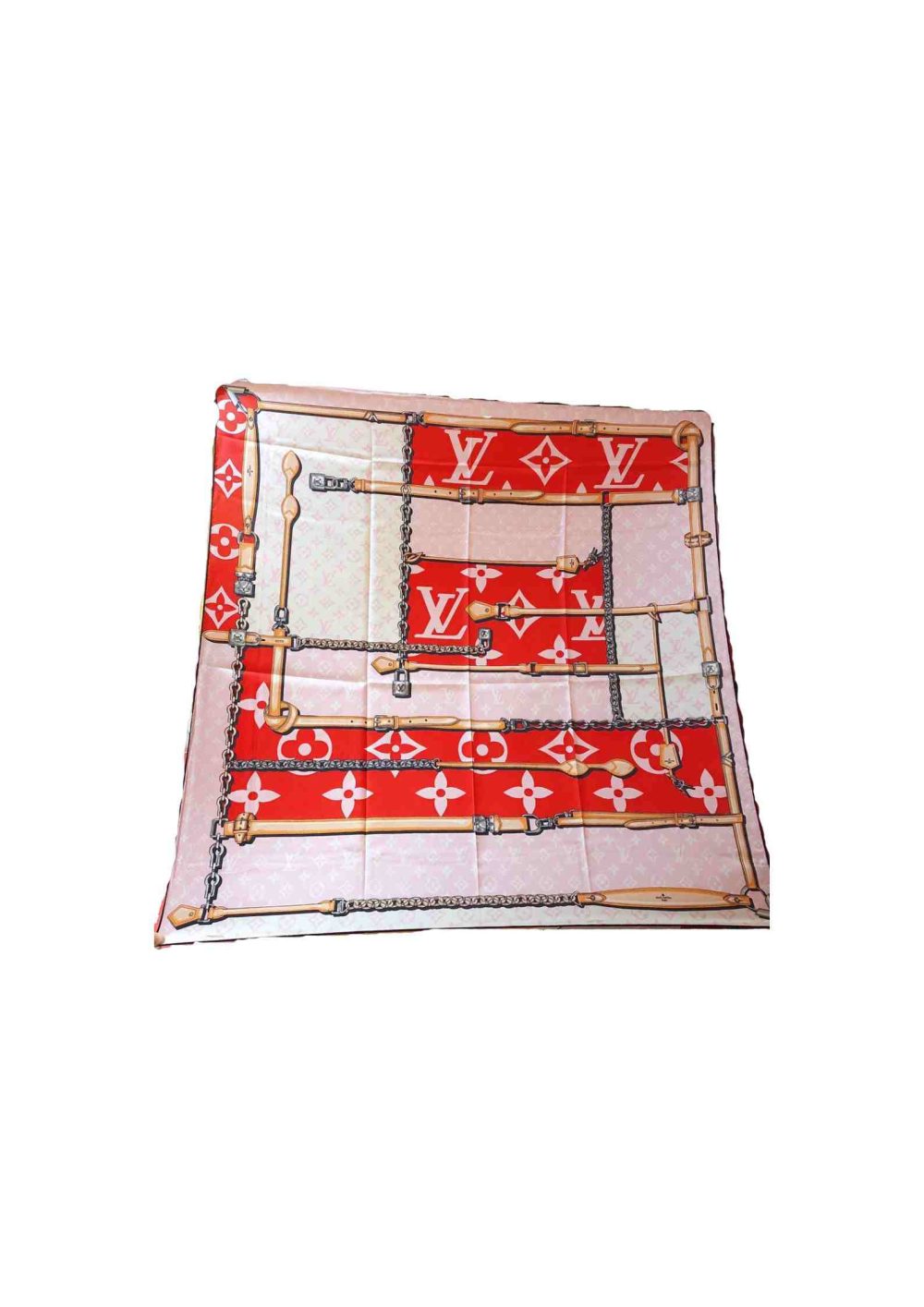 Monogram Confidential Square 90 Red For Women