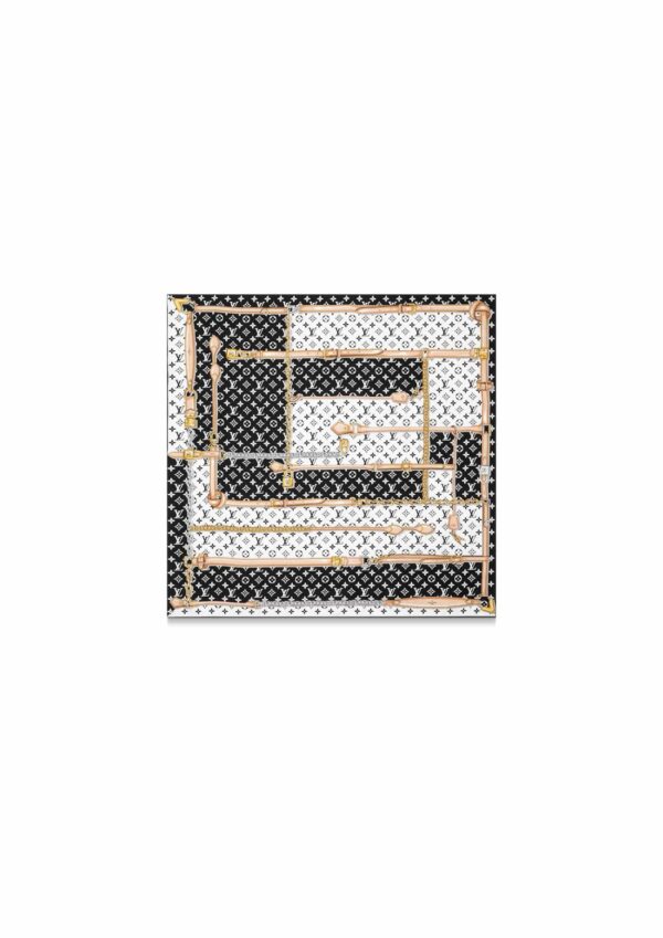 Monogram Confidential Square 90 White And Black For Women M78667
