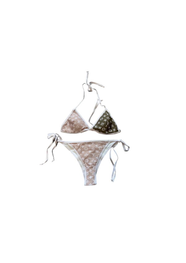 Monogram Cut-Out Two-Piece Swimsuit Pink For Women