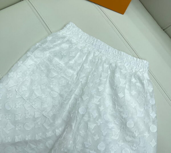Monogram Fil Coupé Pajama Shorts And Shirt White For Women 1ABT2B