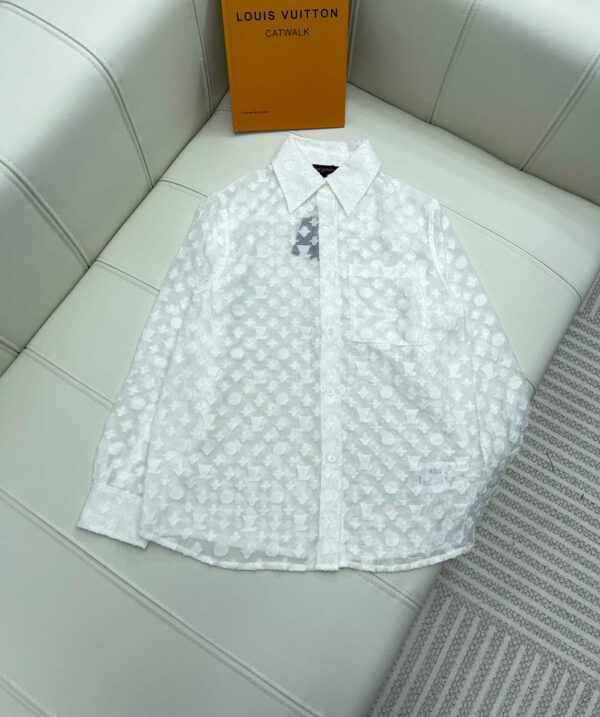 Monogram Fil Coupé Pajama Shorts And Shirt White For Women 1ABT2B