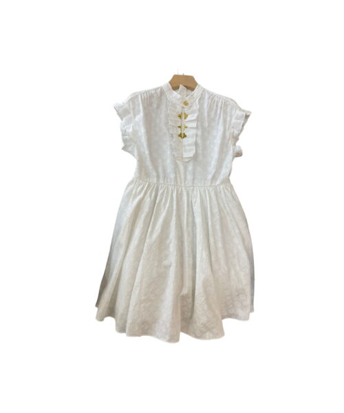 Monogram Flared Dress White For Women