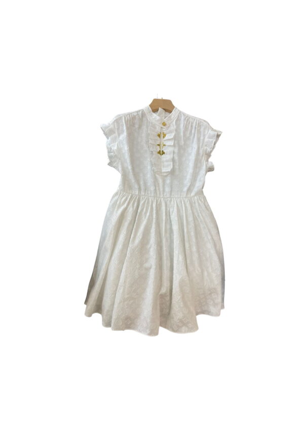 Monogram Flared Dress White For Women
