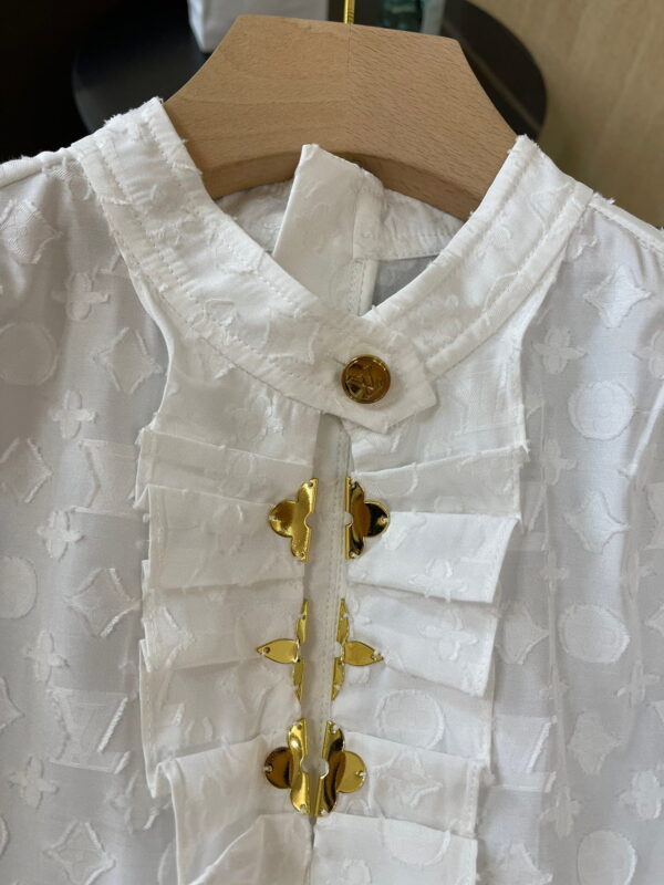 Monogram Flared Dress White For Women