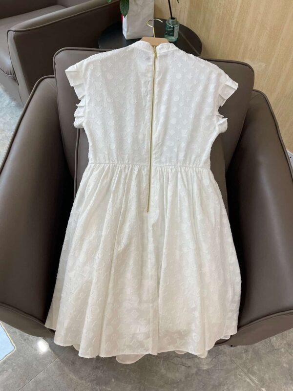 Monogram Flared Dress White For Women