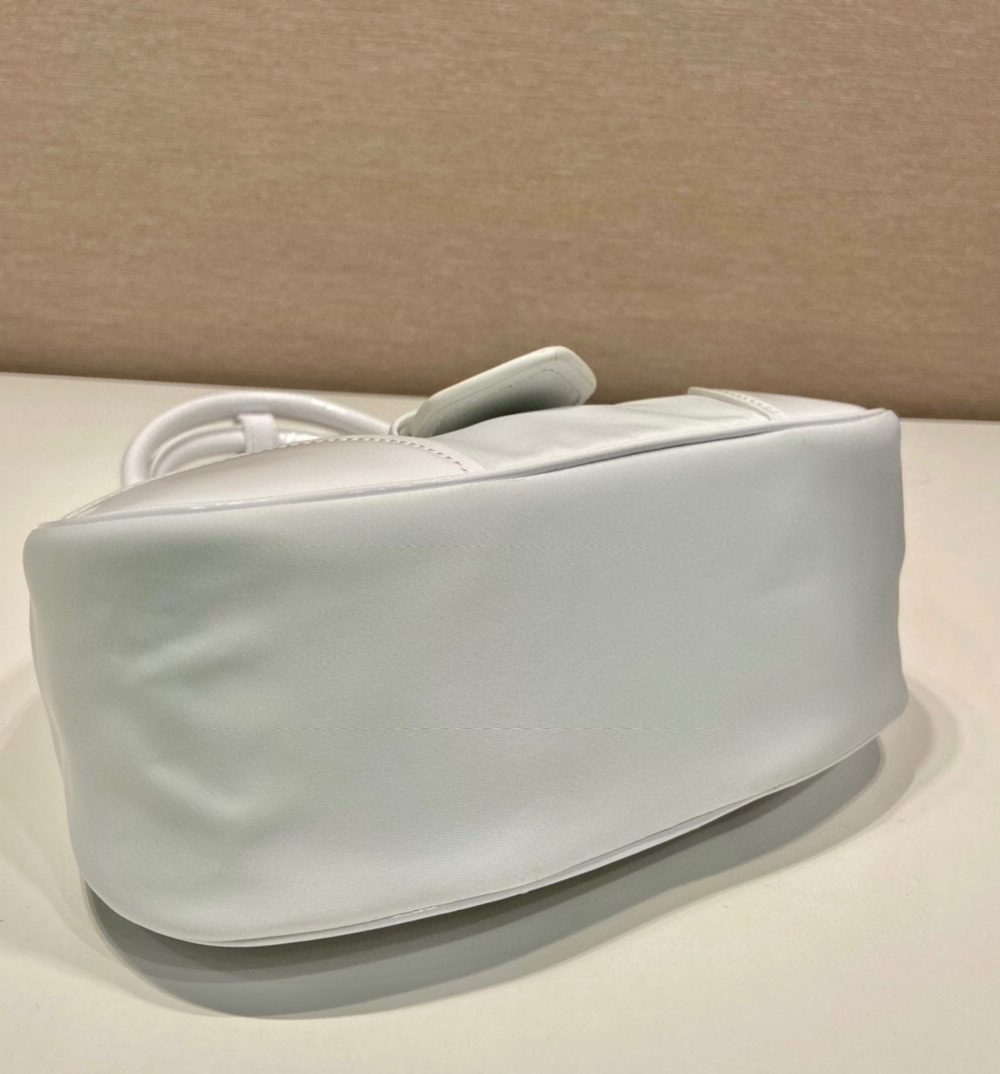 Moon Padded Nappa Bag In White/Yellow/Brown For Women 8.8in / 22.5cm 1BA381_2DYI_F0009_V_OOM