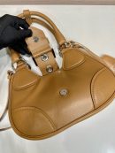 Moon Padded Nappa Bag In White/Yellow/Brown For Women 8.8in / 22.5cm 1BA381_2DYI_F0009_V_OOM