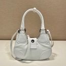 Moon Padded Nappa Bag In White/Yellow/Brown For Women 8.8in / 22.5cm 1BA381_2DYI_F0009_V_OOM