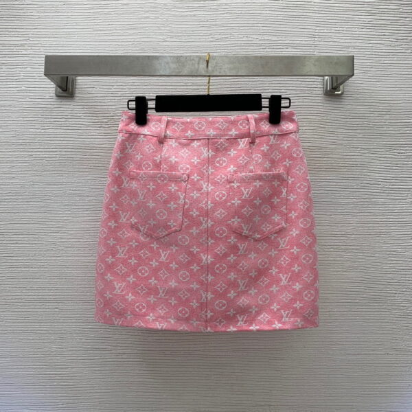 Multicolor Buttons Jacket And Skirt Pink For Women