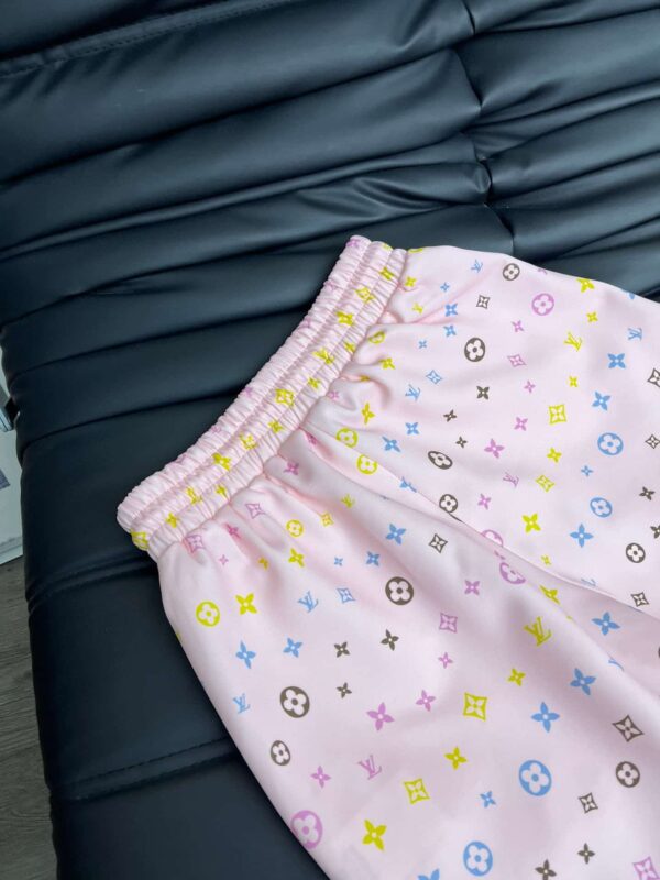 Multicolor Motifs Shorts And T- Shirt Pink For Women