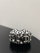1:1 Replica Nano Fendigraphy Hobo Bag Black And White For Women 6.5in/ 16.5cm