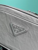 Nappa Antique Multi-Pocket Shoulder Bag In Grey/Black/Pink For Women 8.6 in/ 22cm 1BH198_UVL_F0480_V_4OO