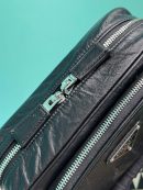 Nappa Antique Multi-Pocket Shoulder Bag In Grey/Black/Pink For Women 8.6 in/ 22cm 1BH198_UVL_F0480_V_4OO