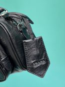 Nappa Antique Multi-Pocket Shoulder Bag In Grey/Black/Pink For Women 8.6 in/ 22cm 1BH198_UVL_F0480_V_4OO