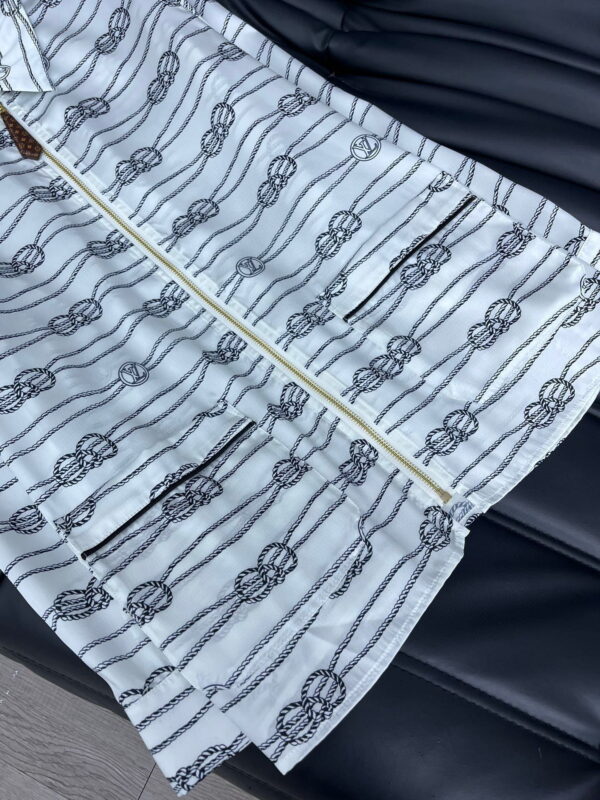 Nautical Knots Printed Shirt And Shorts White For Women